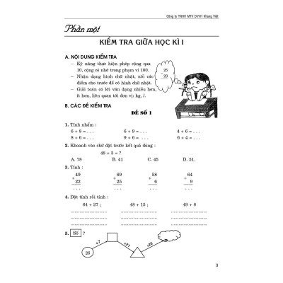 Sách - 100 Đề Kiểm Tra Toán Lớp 2 - Khang Việt Book