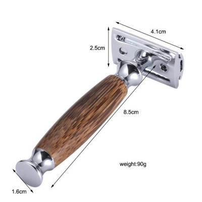 Dao cạo râu cổ điển cán tre cao cấp ONGTRE Tặng 10 lưỡi cạo thay thế