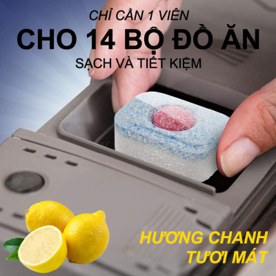 Túi 94 viên rửa chén Finish All In1 Max Dishwasher Tablets Lemon QT09440