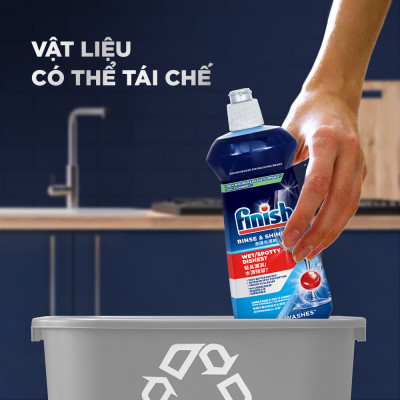 Combo phụ gia: Nước làm bóng 500ml + Dung dịch vệ sinh máy 250ml + Muối rửa chén bát 1kg