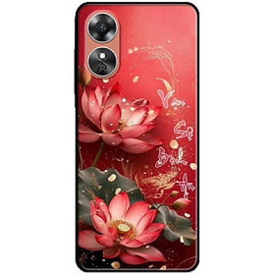 Ốp lưng cho Oppo A54 - A55 - A56 5G - A55s - A18 - A38 - A58 - Sen Đỏ Bình An - Hàng Chính Hãng
