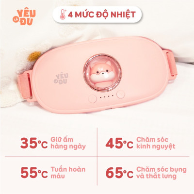 Máy massage làm ấm bụng kinh, Đai chườm nóng giảm đau bụng kinh, Đai đeo làm ấm bụng