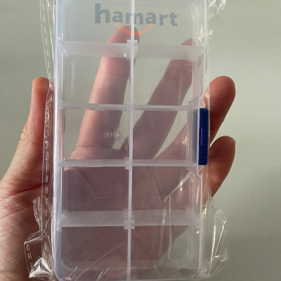 Hộp Nhựa 10 Ngăn 24 Ngăn Mini Có Nắp Trong Suốt Đựng Trang Sức Linh Kiện Điện Tử Đinh Ốc Tô Vít