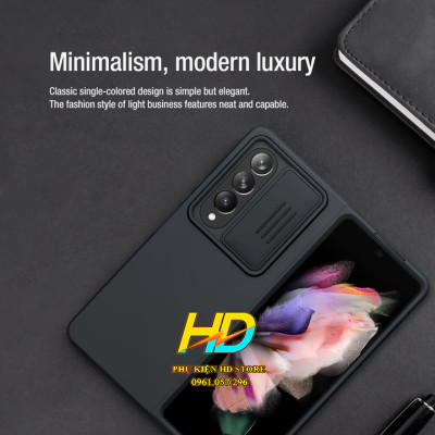 Ốp Lưng Bảo Vệ Camera Dành Cho SamSung Z Fold4 5G Chính Hãng Nillkin CamShield Silky Chống Sốc, Có Nắp Trượt Bảo Vệ Camera - Hàng Chính Hãng