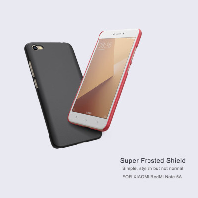 Ốp Lưng Sần chống sốc cho Xiaomi Redmi Note 5A hiệu Nillkin Super Frosted Shield (Đính kèm giá đỡ hoặc miếng dán từ tính) - Hàng Chính Hãng