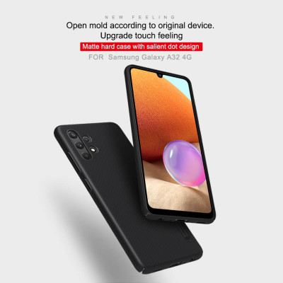 Ốp Lưng Sần cho Samsung Galaxy A32 4G chống sốc cực tốt hiệu Nillkin Super Frosted Shield - hàng nhập khẩu