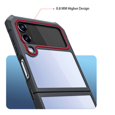 Ốp Lưng Chống Sốc Mặt Lưng Trong Suốt Bảo Vệ Cho Samsung Galaxy Z Flip, Z Flip 4 - Hàng Chính Hãng Xundd