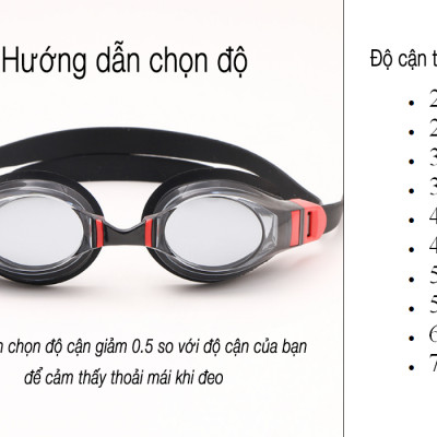 Kính Bơi Cận Từ 2 Đến 7 Độ Kính Bơi Người Cận Dây Đeo Êm Ái Chông Sương Thời Trang Cleacco SG1670 Boro Sport