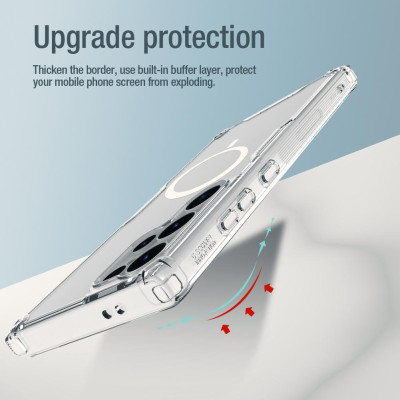ỐP LƯNG dành cho Samsung Galaxy S25 Ultra , S24 ULTRA 5G NILLKIN NATURE TPU PRO hỗ trợ sạc không dây - Lưng kính trong PC + Viền nhựa dẻo TPU - Hàng chính hãng