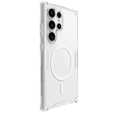 ỐP LƯNG dành cho Samsung Galaxy S25 Ultra , S24 ULTRA 5G NILLKIN NATURE TPU PRO hỗ trợ sạc không dây - Lưng kính trong PC + Viền nhựa dẻo TPU - Hàng chính hãng