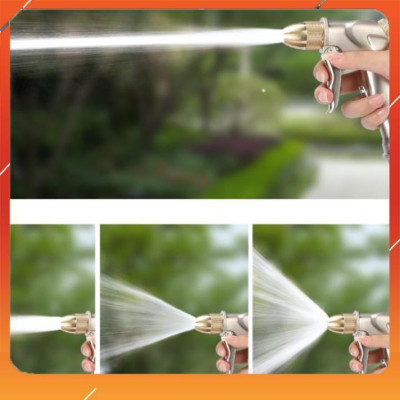 Vòi Xịt️Evoucher Bộ dây vòi xịt nước rửa xe, tưới cây , tăng áp 3 lần, loại 15m 206701-2 đầu đồng,cút+ đai