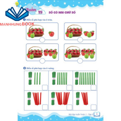 Sách - Bài tập tuần Toán 1 - Tập 2 (Cánh diều và kết nối cùng học để phát triển năng lực)