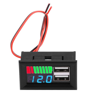 Đồng Hồ Báo Vôn Ắc Quy 12V: Thiết Kế Đa Năng Kèm Sạc USB, ĐÈN TRANG TRÍ, ĐỒNG HỒ TREO TƯỜNG
