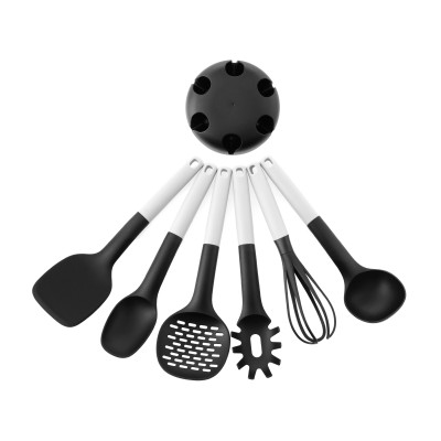 Bộ dụng cụ 6 món silicon SUNRISE (xẻng chiên, xào, vá múc canh, vá dài, phết)