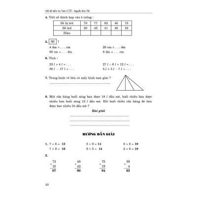 Sách - 100 Đề Kiểm Tra Toán Lớp 2 - Khang Việt Book
