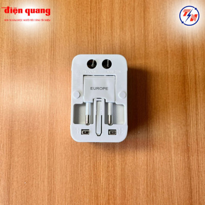 Ổ cắm đa năng Điện Quang ( dành cho du lịch ) ĐQ ESK TV01 ( Màu trắng )
