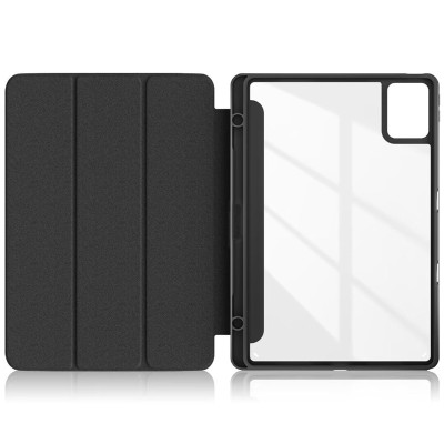 Bao da cho Lenovo Tab M11 (TB-330FU/TB-330XU) Zaki Smartcover mặt lưng trong suốt - Hàng Chính Hãng