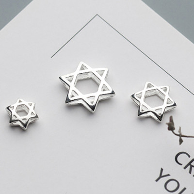 Combo charm bạc lồng hạt hình sao sáu cánh - Ngọc Quý Gemstones