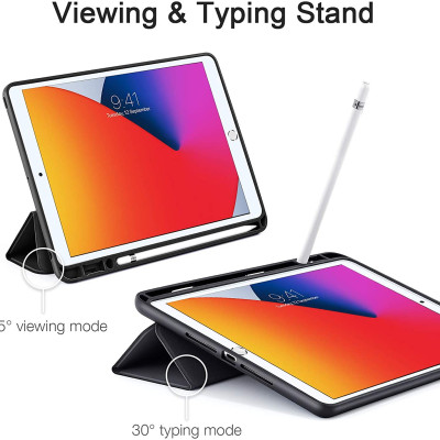 Bao da cho iPad Gen 8 10.2 2020 ESR Rebound Pencil Slim Smart Case (Có khe cắm bút Apple Pencil) - Hàng Nhập Khẩu