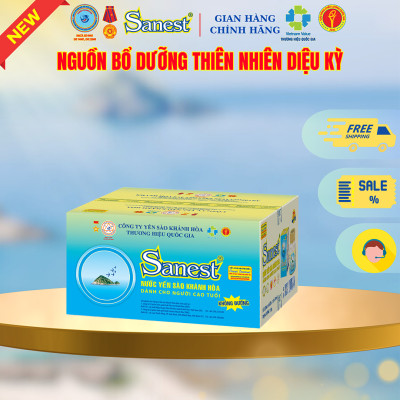  NEW [ Combo 20 lọ] Nước Yến sào Khánh Hòa Sanest 21% - Dành cho Người Cao Tuổi - Không đường