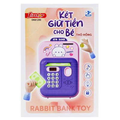 Ống Heo Tiết Kiệm Tiền - Firstar DK81290 - Thỏ Hồng