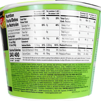 Mì Tapatio vị tôm chua cay tô 110g
