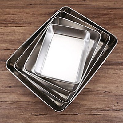 KHAY INOX 304 SÂU CAO CẤP – THIẾT KẾ HIỆN ĐẠI, BỀN BỈ & TIỆN DỤNG - KHAY INOX 304 CHỮ NHẬT NHIỀU SIZE,