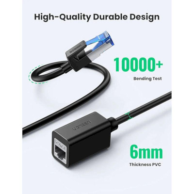 Ugreen UG40497NW192TK 0.5M Cat8 40Gbps Cáp nối dài mạng Lan - HÀNG CHÍNH HÃNG