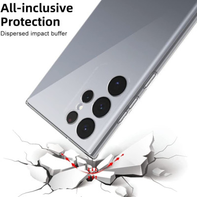 ốp lưng silicon cho Samsung Galaxy S23 Ultra / S23 Plus / S23 5G hiệu HOTCASE Ultra thin - siêu mỏng 0.6mm, thiết kế trong suốt, chống trầy xước - Hàng nhập khẩu