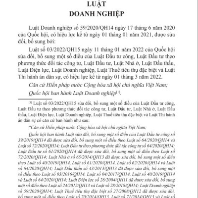 Sách - Luật doanh nghiệp ( Sửa đổi, bổ sung năm 2022)  - ndbooks