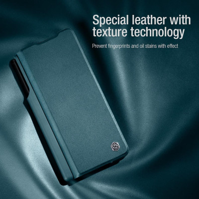Bao da cho Samsung Galaxy Z Fold6 hiệu Nillkin Qin Pro Leather case (chống sốc, có khe để bút)- Hàng chính hãng