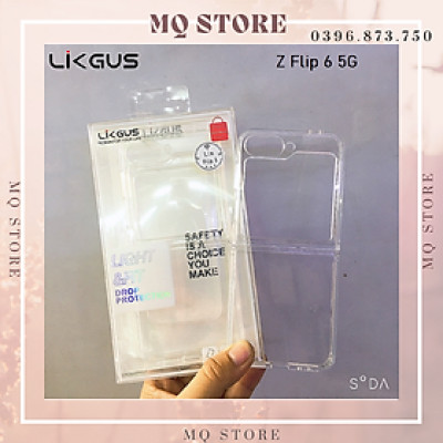 Ốp lưng Likgus Crystal cho Samsung Z Flip 6 5G túi khí chống sốc, chống ố màu( hàng chính hãng)