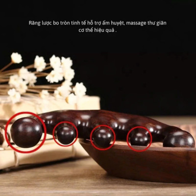 Dụng Cụ day ấn Huyệt Mát xa toàn thân bằng gỗ Đàn Hương Chăm sóc sức khỏe 