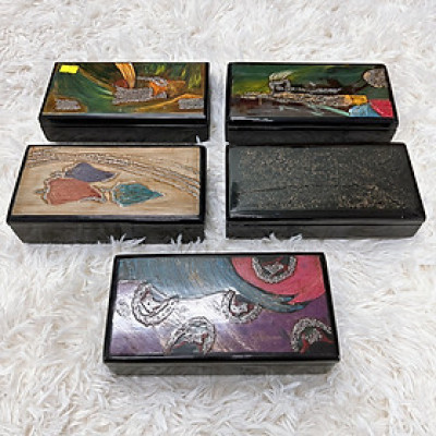 Hộp sơn mài  chữ nhật cao cấp Thanh Bình Lê đa năng đựng đồ vật nhỏ , làm quà tặng ý nghĩa size 20x10x5 cm