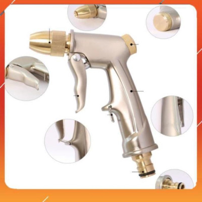 Bộ dây vòi xịt nước rửa xe, tưới cây , tăng áp 3 lần, loại 7m, 10m 206701-1 đầu đồng,cút đồng+ túi đựng bút