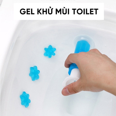 Set 5 hộp ống gel thơm  hình bông hoa , làm sạch, khử mùi toilet và diệt  khuẩn  giúp bồn cầu luôn sạch bong, sáng bóng dùng được cho mọi loại bồn cầu và cả lavabo mùi thơm tự nhiên tạo cảm giác dễ chịu khi sử dụng, an toàn  tiện lợi và nhanh chóng
