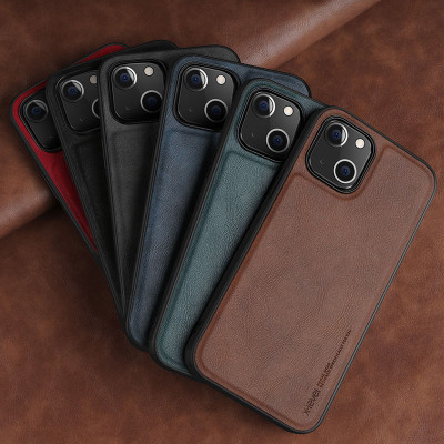 Ốp lưng da cho iPhone 14, 14 Pro, 14 Plus, 14 Pro Max, iPhone 15, 15 Pro, 15 Plus, 15 Pro Max hãng X-level cao cấp viền mềm chống sốc - Hàng chính hãng
