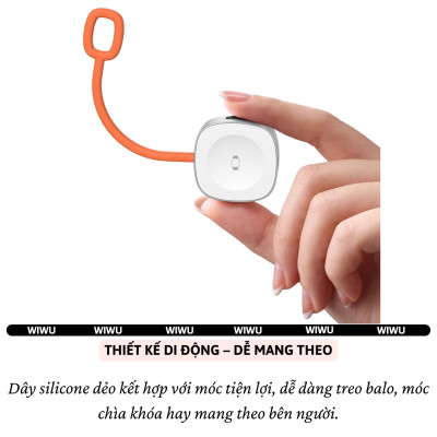 Đế dock sạc nhanh từ tính cho Apple Watch Ultra/10/9/8/7/6/5/4/SE/3/2/1 hiệu WIWU Wi-M23 - Thiết kế nhỏ gọn,  Chip Ai điều chỉnh dòng điện, Chuẩn sạc MFI - Hàng nhập khẩu
