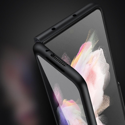 Ốp lưng da cho Samsung Galaxy Z Fold 6 (Fold 6) hiệu SULADA viền mềm chống sốc cao cấp - Hàng chính hãng.