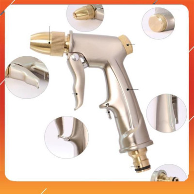 Vòi Xịt️Evoucher Bộ dây vòi xịt nước rửa xe, tưới cây , tăng áp 3 lần, loại 15m 206701-2 đầu đồng,cút+ đai