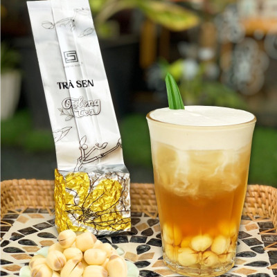 Trà Sen [ Ô Long ướp hương ] Hương vị tự nhiên, hương Sen dịu nhẹ - Gói 100g - Đông Sơn