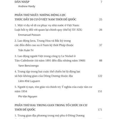 Lao Động Di Cư Trong Lịch Sử Việt Nam Thời Pháp Thuộc