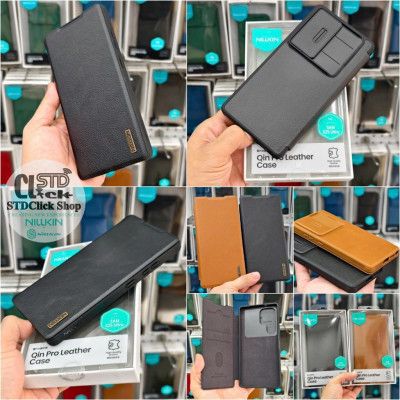 Bao da cho Samsung Galaxy S25 Ultra 5G và S22 - S23 Ultra 5G Nillkin Qin Pro - bảo vệ Camera - Hàng chính hãng