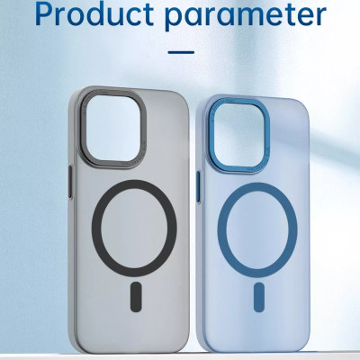 Ốp lưng chống sốc cho iPhone 14 (6.1 inch) hỗ trợ sạc Maqsafe hiệu WIWU PC Ultra-thin Frosted Magnetic Case (mặt lưng nhám mờ, gờ bảo vệ Camera 0.5mm) - hàng nhập khẩu