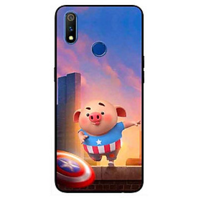 Ốp lưng in cho Realme 3 Mẫu Heo CAP
