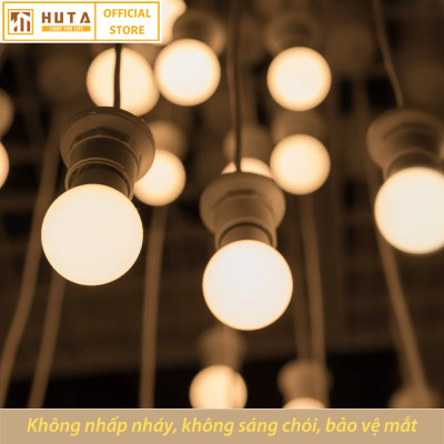 Combo Bóng Đèn Led Bulb HUTA 3w Đuôi E27, Tiết Kiệm Điện, Chống Nước, Ánh Sáng Trắng/Vàng, Trang Trí Quán Cà Phê, Nhà Hàng
