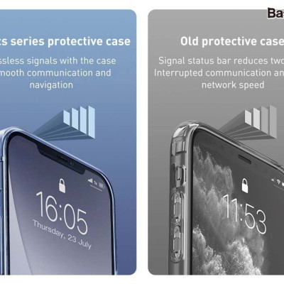 Ốp lưng trong suốt Baseus Simple Case dùng cho iPhone 12 mini / iPhone 12 / iPhone 12 Pro / iPhone 12 Promax (Ultra Slim, High Transparent, Soft TPU Silicone)_ Hàng Nhập Khẩu
