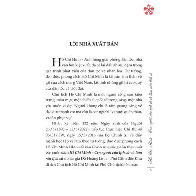 Hồ Chí Minh con người của lịch sử và làm nên lịch sử