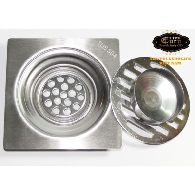 Hố ga Inox SUS 304,12x12cm Eurolife EL-HG12