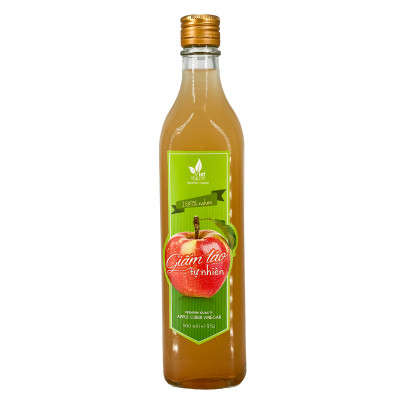 Giấm táo tự nhiên Viet Healthy 500ml- Dấm táo nguyên chất viethealthy có tác dụng rửa sạch tồn dư hóa chất, làm giảm ợ nóng trào ngược dạ dày, sỏi thận, ổn định đường huyết, giảm cân an toàn
